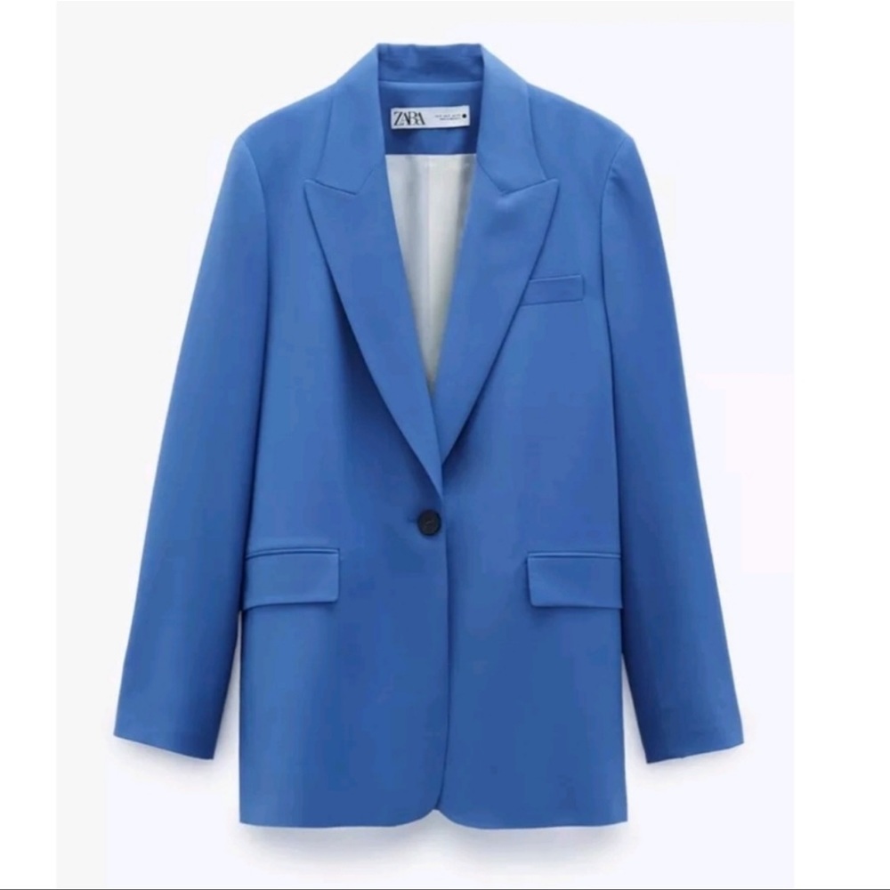 Zara Oversized Blue Blazer! Bloggers favorite! Size XXL